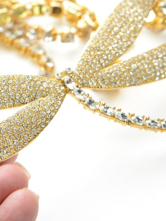 Oscar De La Renta Gold-tone Crystal Dragonfly Metal Belt main image 13
